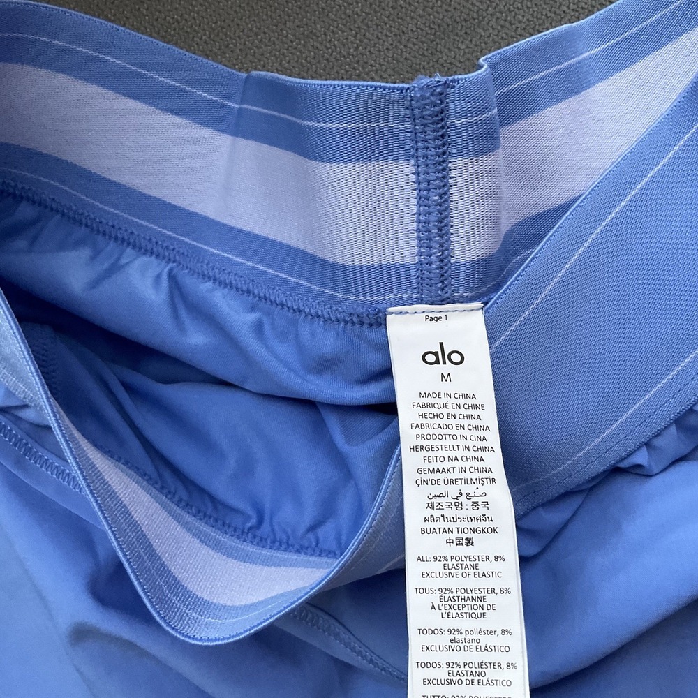 Alo Yoga Match Point Tennis Skirt Crystal Clear Blue M - Picture 13 of 16